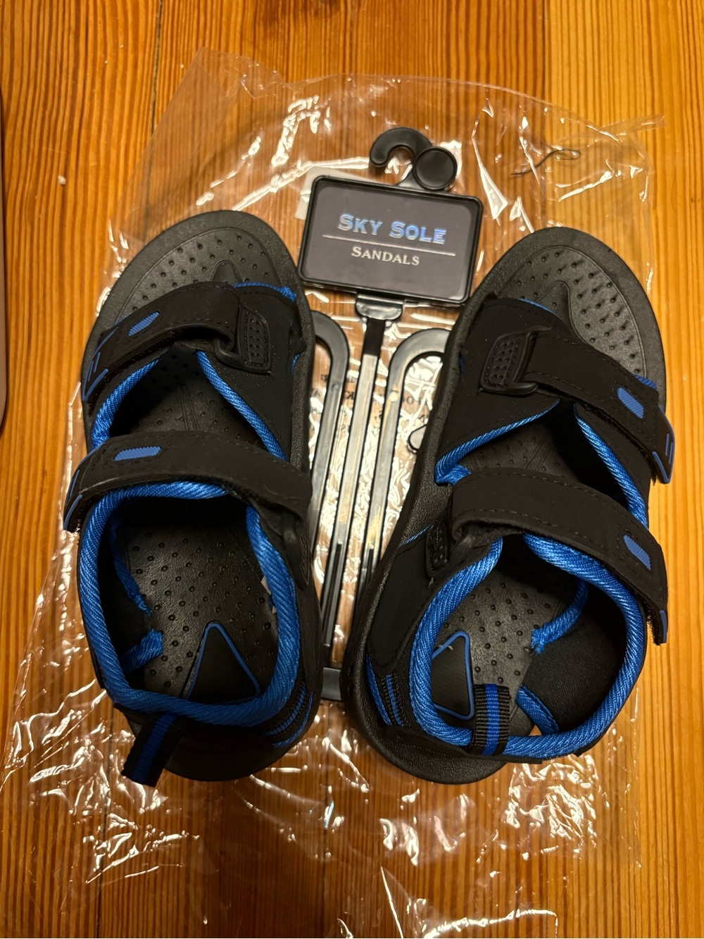 Boys double strap sandals sky sole 13 nwt - Picture 1 of 2